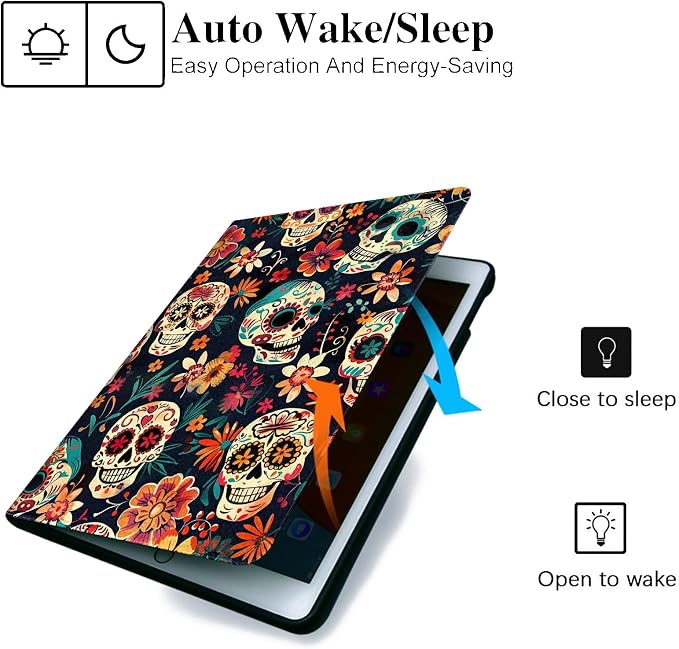 for Samsung Galaxy Tab S10 FE/ S9 FE 5G 10.9 Inch/Galaxy Tab S9 11 Inch 2023 Tablet Case,Auto Wake/Sleep,Adjustable Stand Protective Cover - Watercolor Mushroom Frog