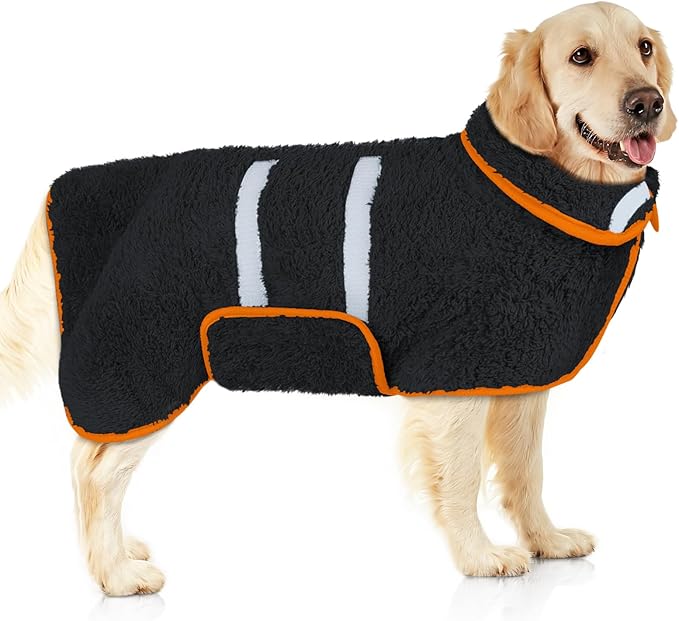 Dog Bathrobe Super Absorbent Dog Towels Large Quick Drying Robes for After Bath Soft Adjustable Warm Keeping Dogs Towel(S-XXL)