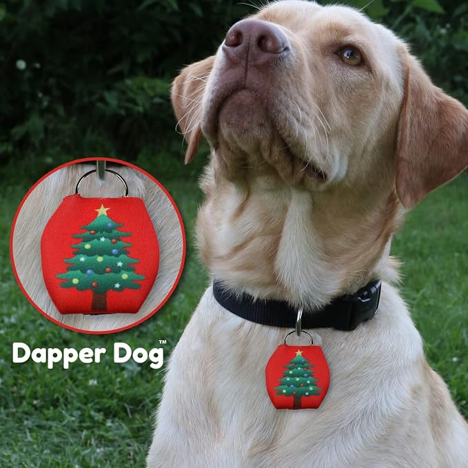 Dapper Dog - Dog Tag Silencer with Tag Ring (Christmas Tree)