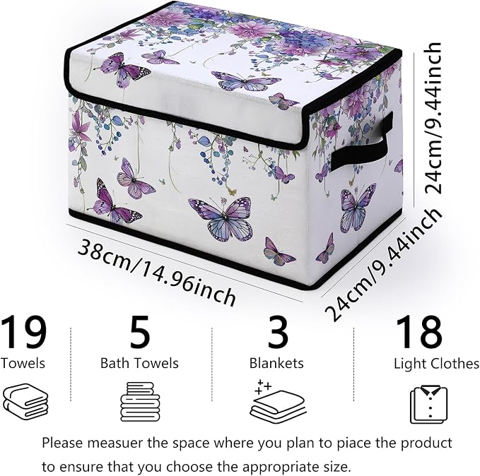 Fabric Storage Bins with Lids,Under Bed Storage Containers 3Pack | Stackable Clothes Storage Bins with Lids,Closet Organizers Fabric Box for Home and Office,Blanket Clothes Organizers