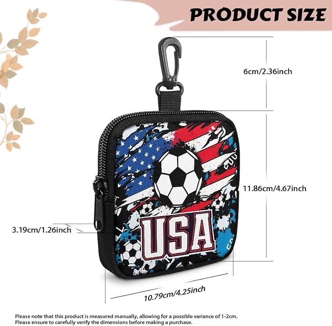 Dog Treat Pouch for Pet Walking and Training with Carabiner Zipper Design Small Dog Training Treat Bag Pack Holder for Puppy Snack Dispenser American Soccer USA Graffiti