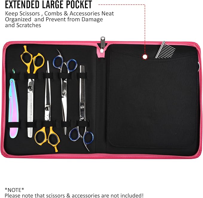 Case Holds 10 Grooming or Beauty Shears (PINK)