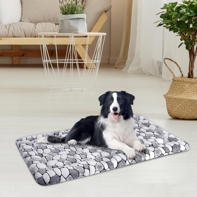 VANKEAN Reversible Crate Pad Cool/Warm Washable S-XXL Grey Stone