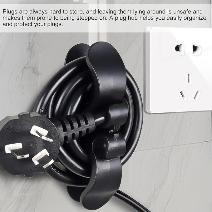 Cord Organizer Kitchen Appliance Cord Holder Adhesive Cable Wrap - Strong Sticky Cord Wrapper for Appliances, Fits Flat & Curved Surfaces, 8 Pack for Coffee Maker Air Fryer Mixer