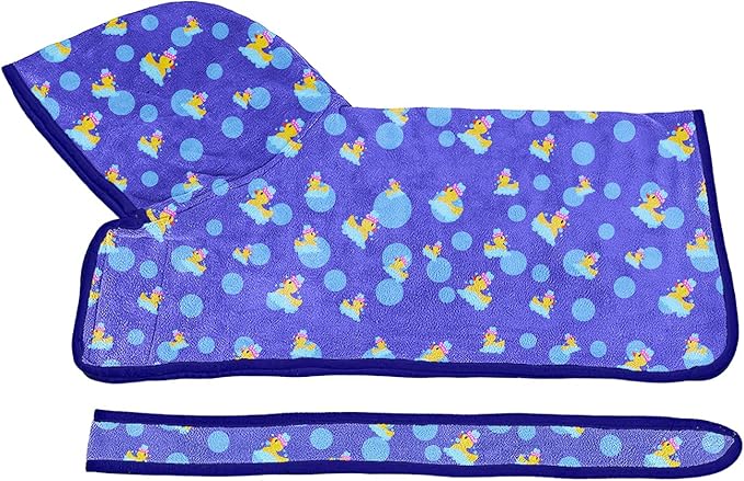 NACOCO Dog Bathrobe Towel Microfiber Pet Drying Robes Moisture Absorbing Towels Coat for Dog and Cat(Yellow Duck,L)