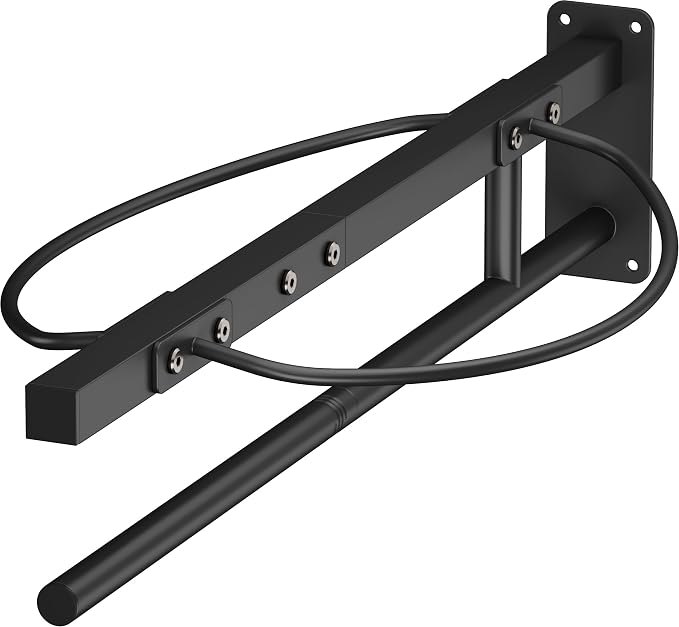 Queension Wall Mounted Saddle Rack with Pad Bar for Horses Saddles, Black | Heavy Duty Horse Saddle Stand with for English & Western Saddles, Saddle Pad Rack for Horses Blanket, Tack Storage