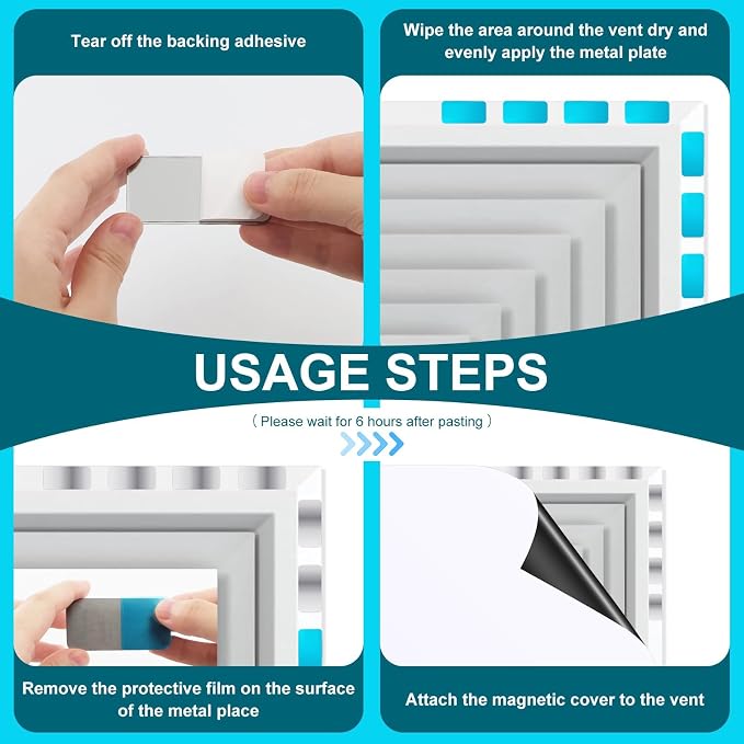 Metal Plates for Magnets 28 Pcs Adhesive Magnetic Mounts | Metal Plates for Magnets Create Magnetic Surfaces Anywhere with 0.4mm Steel Backing and Strong Adhesive for Clean Removal