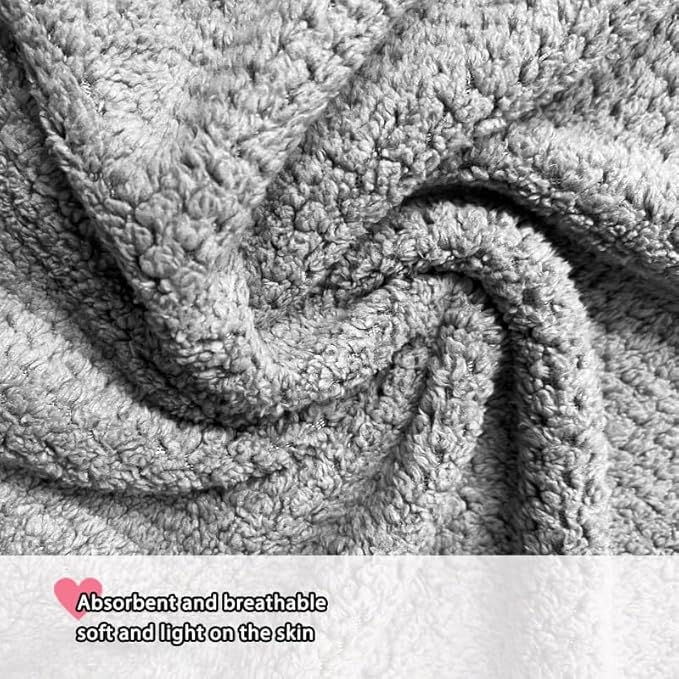NVNAN Extra Large Dog Towel - Microfiber Ultra-Absorbent & Fast-Drying for Large Dogs, Pet Bath, Grooming, Swimming - 40x24 Inch-Grey- 1-Pack