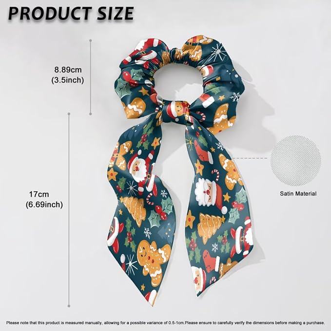 COEQINE Dog Bandanas Small Breed Christmas Bow Hair Tie for Large Dogs Xmas Sock Navy Santa Claus Pattern Hair Tie Holder Organizer Set 2 Pcs Birthday Holiday Clothes Funny Cosplay