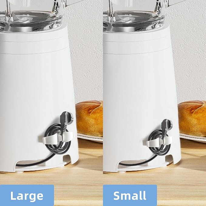 Lancord Cord Organizer for Appliances, 8 Pack Appliance Cord Organizer S&L | Upgraded Kitchen Appliance Cord Organizer Stick On Cord Wrap Cord Holder for Appliances Mixer, Coffee Maker, Pressure Cooker
