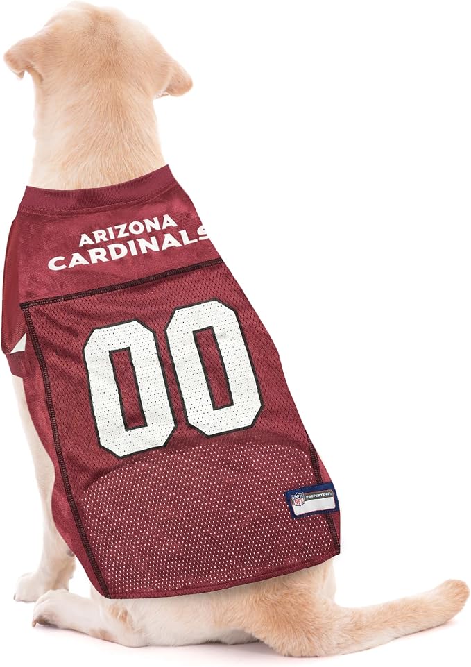 Pets First NFL Arizona Cardinals Dog Jersey, Size Small, Football Shirt Costume for Pet, Dog Sports T-Shirt, NFL Team Clothing for Cats, Licensed Pet Apparel Available in 7 Sizes and 32 Teams