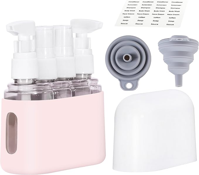 Bpluma Travel Bottles, Leak Proof Containers | For Toiletries TSA Approved Airplane Accessories Kits For Liquid With Labels