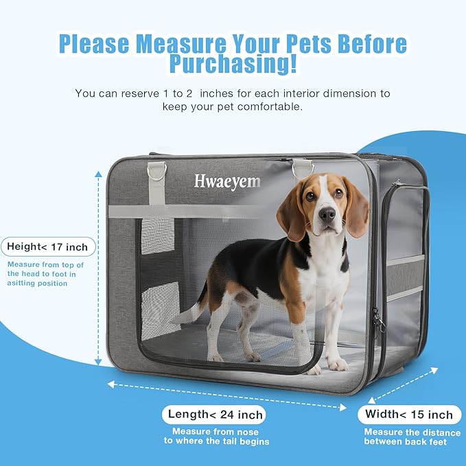 Extra Large Cat Carrier for 2 Cats with Wheels, Rolling Dual-Compartment Cat Car Travel Carrier, Portable Dog Cat Crate for Large Cat for Long Trips, Support up to 40 Lbs, 24" X 15" X 17"