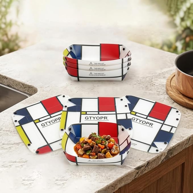 GTYOPR® Portable Collapsible Bowls 3-Pack - Lightweight, Leakproof for Camping, Hiking, Travel | BPA-Free Food-Grade PP, Compact Storage (Large)