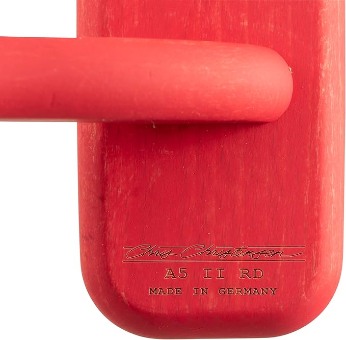 Chris Christensen Mark II Slicker Brush, Groom Like a Professional, Stainless Steel Pins, Lightweight Beech Wood Body, Ground and Polished Tips, Red Small