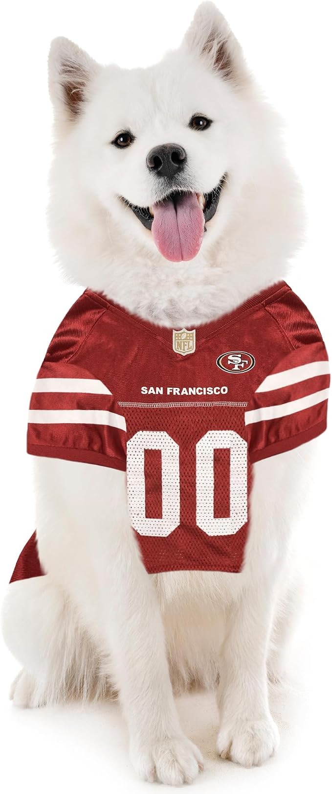Pets First NFL San Francisco 49ers Dog Jersey, Size 3X-Large, Football Shirt Costume for Pet, Dog Sports T-Shirt, NFL Team Clothing for Cats, Licensed Pet Apparel Available in 7 Sizes and 32 Teams