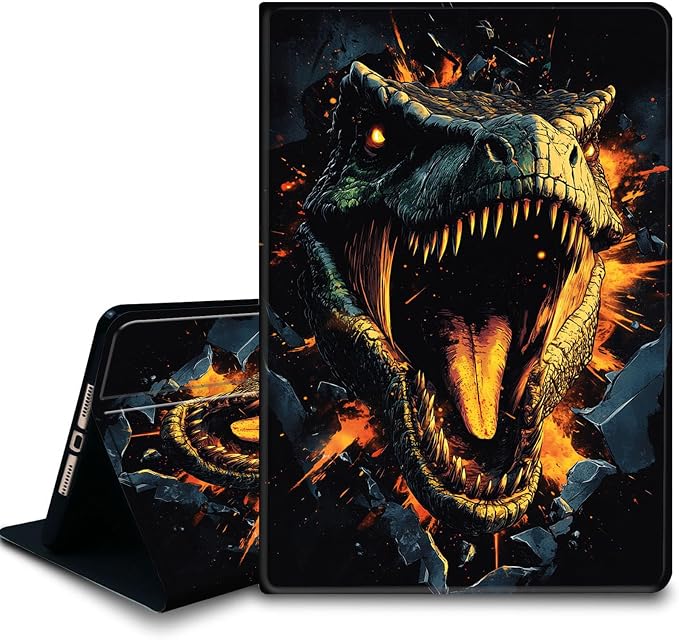 Bxgolkgd Tablet Case for Samsung Galaxy Tab A 8.0 Inch 2017(SM-T380/T385),Shockproof Stand Cover with Heat Dissipation,Auto Wake/Sleep Function,Tyrannosaurus