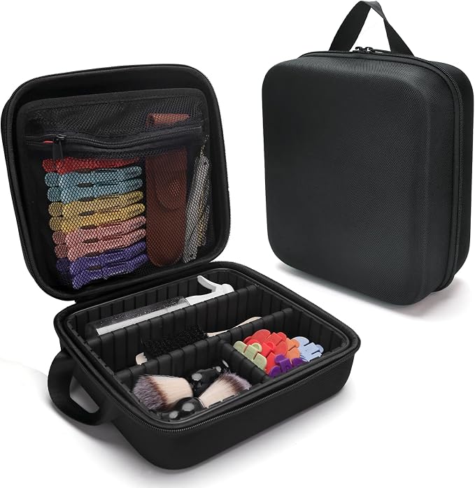 Barber Carrying Case,Barber Case, Stylist Tool Box Professional Salon Hair Cutting Grooming Kit Storage Organizer for Clippers, Scissors, Barber Supplies (Small)
