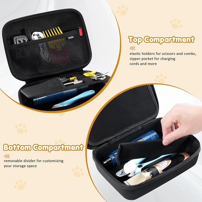 ProCase Hard Travel Case for Hair Clippers Bundle Hard Pet Grooming Tool Storage Case