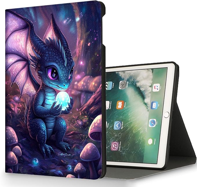 for Microsoft Surface Go 4/3/2/1-10.5" 2021 Tablet Case,Auto Wake/Sleep,Adjustable Stand Protective Cover - Cute Dragon