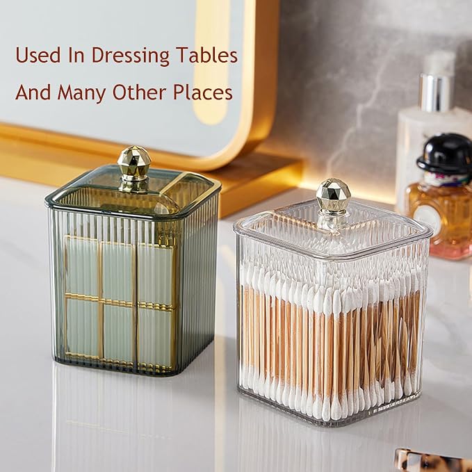 Makeup Product, Cotton Swab Storage Box 640ML, Transparent Color