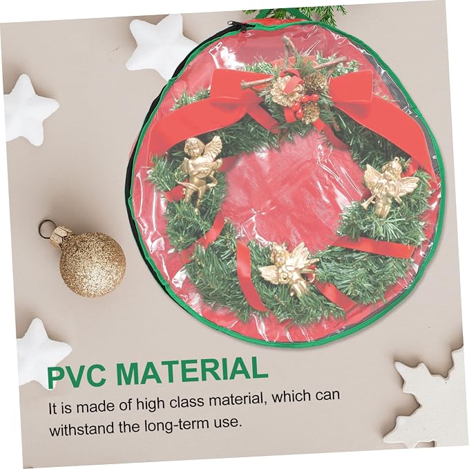 NOLITOY 1pc Christmas Wreath Storage Bag Window Holder for Holiday Garland Organization for Seasonal Decoration Storage