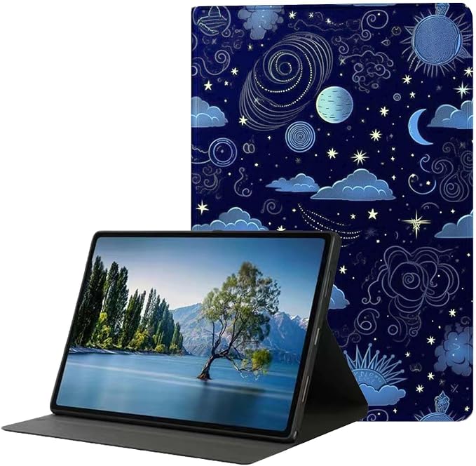 for Samsung Galaxy Tab E 9.6" Tablet Case 2015(SM-T560/T561/T565/T567),Premium Leather Folio Stand Auto Wake/Sleep,Multiple Viewing Stand,Night Sky Nebula