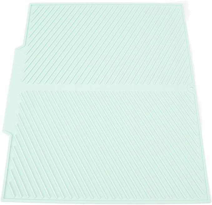 Generic Silicone Dish Drying Mat Heat Insulated Multipurpose Large Dish Drain Pad Pet Feeding Mat Kitchen Countertop Organizer 40.5x50.5cm