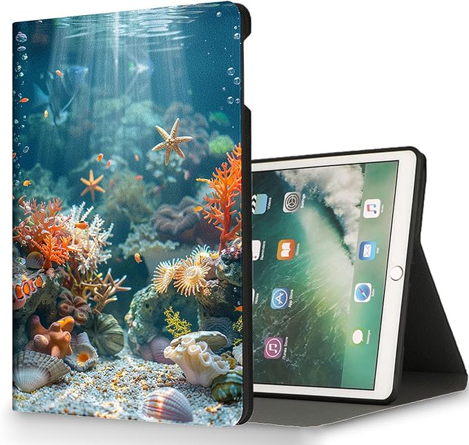 for Microsoft Surface Pro 8-13" 2021 Tablet Case,Auto Wake/Sleep,Adjustable Stand Protective Cover - Underwater World