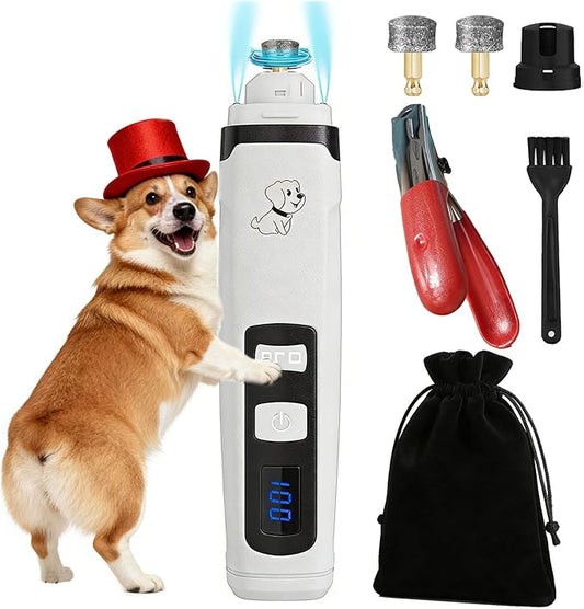OUTMX 2026 Upgrade Dog Nail Clippers, Groom Silent Pro Nail Grinder Set, Dog and Cat Nail Clipper, Dog Nail Trimmers for Small and Medium-Sized Pets of Different Sizes