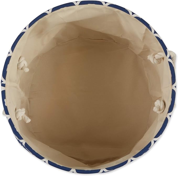 Bone Dry Pet Storage Collection Lattice Paw Print, Nautical Blue, Small Round