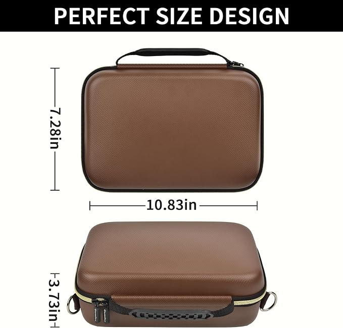 Barber Case for Hair Clippers, for Wahl, for Ufree and for Andis, Case Only | Trimmer Tools Storage Organizer, Easy-Clean PU Interior, for Barbers/Stylists/Pet Groomers, Travel/Home/Salon Use, Brown
