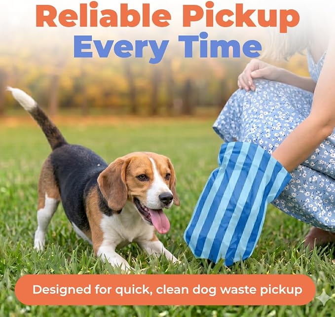 Best Pet Supplies Poop Bags for Dogs - Blue Strips, 240 Count | Scented, Leak-proof, Easy-Tear perforations, 15 Thick Bags per roll, Outdoor Walking & Travel, Fits Standard Holders
