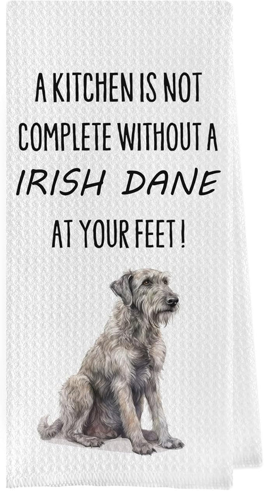 Irish Dane Dish Towels - Funny Irish Dane Decorative Waffle Weave Kitchen Towels, Irish Dane Gifts Hand Tea Towels, Irish Dane Gifts (16×24 Inches)