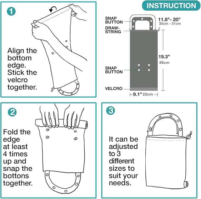 Waterproof Car Trash Bag Reusable Portable Garbage Can with Drawstring Top Adjustable Hanging Strap Leakproof & Washable for Cars SUVs & Trucks (White Cats)