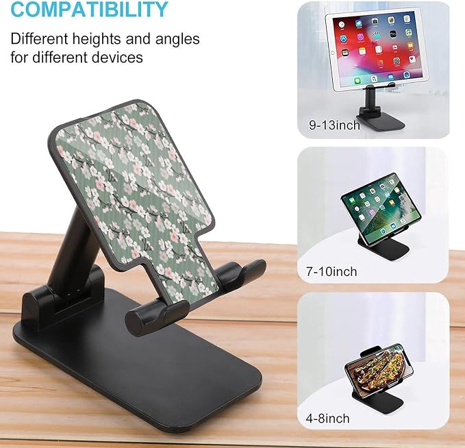Lightweight White Cherry Pink Blossoms Flowers Cell Phone Holder for Desk