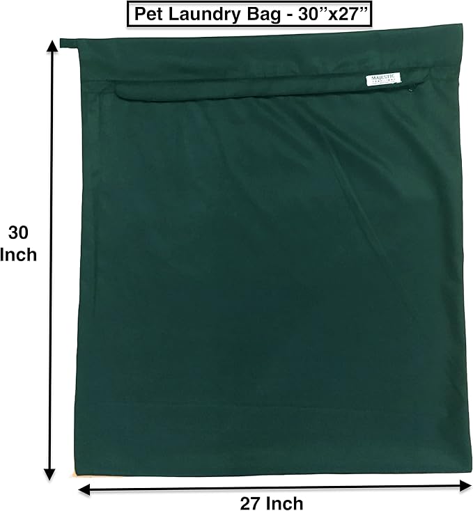 Majestic Ally Horse Dog Pets Laundry Bag - Washing Bag for Blankets, Rug, Boots, Leads, Harness (Hunter Green)