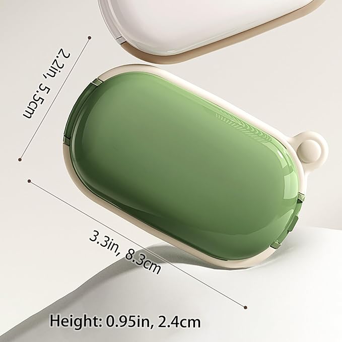 MURRI&MURRDI Small Pill Splitter, Portable Medicine Cutter for Pocket or Purse - Vitamins, Tablets, Medications (Green)