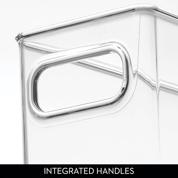 iDesign Fridge Storage Bin Set with a Soda Can Dispenser- Set of 4 - Clear - Made in USA