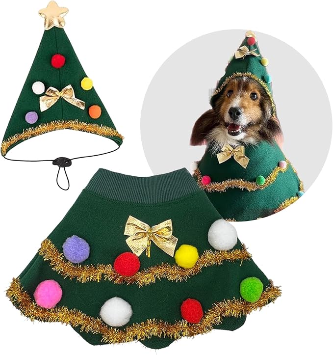 Christmas Pet Outfit，Custom Fit Holiday Clothes for Dogs & Cats,Soft, Comfortable & Festive Apparel,Perfect for Holiday Photos & Parties – Size L fits Pets Weighing 8–11 lbs