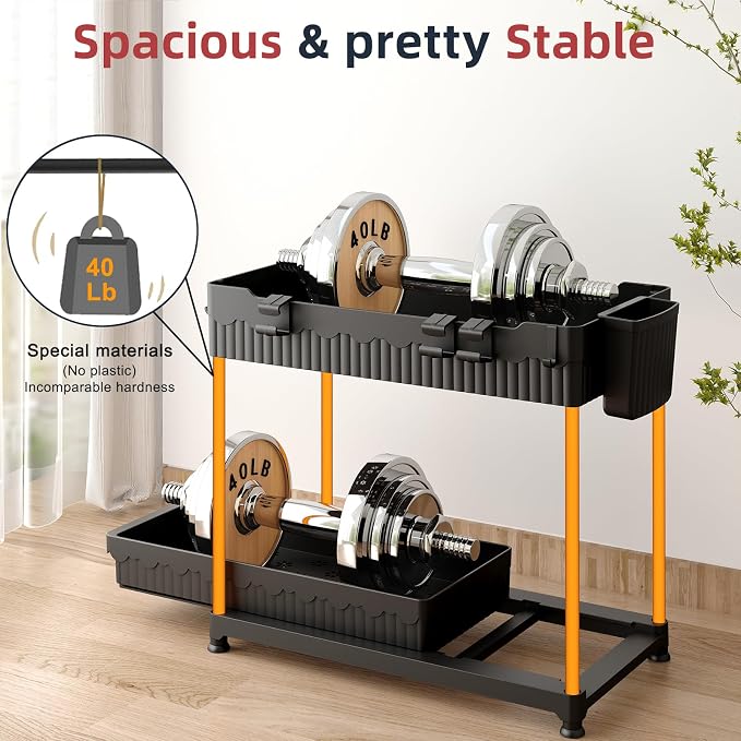 4-Pack 2-Tier Under Sink Organizer with Pull Out Drawers | Multi-use kitchen & bathroom storage. Includes hanging hooks and cups. Black, space-saving cabinet design. 14.8 Inch