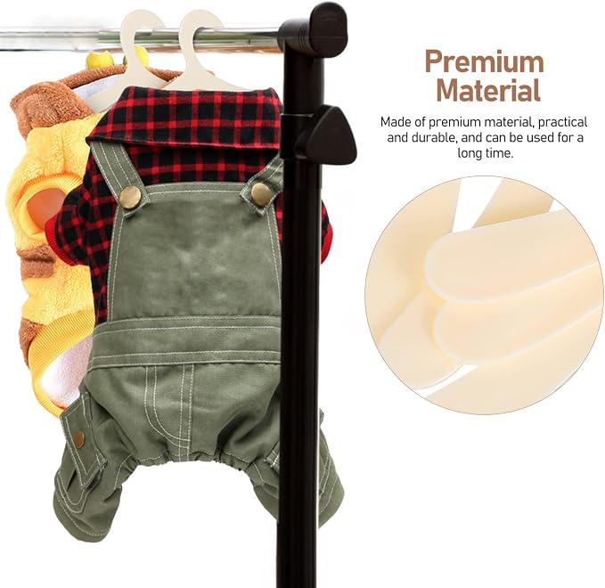 POPETPOP Pet Apparel Hangers for Small Pets Dog Clothes Hanging Racks Cat Clothes Organizers Lightweight Durable 7.48X2.75 Inch for Drying and Storage