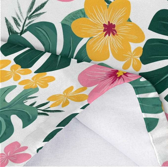 Wild Palm Leaves Plastic Bag Holder Tropical Floral Grocery Bag Storage Dispenser Washable Hanging Shopping Bags Carrier Reusable Wall Mount Trash Bag Organizer for Kitchen Pantry