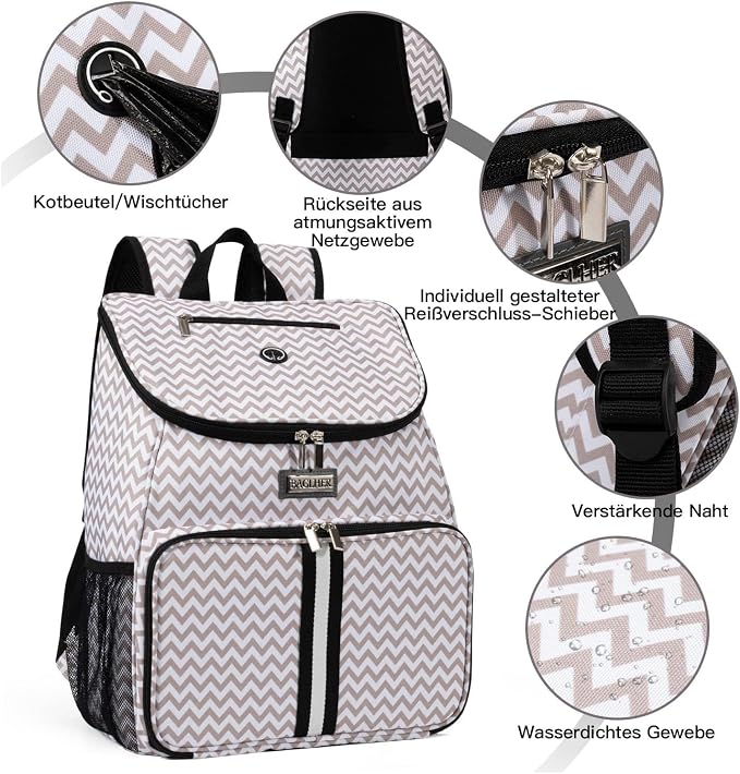 BAGLHER丨Dog Travel Bag, Airline Approved Pet Supplies Backpack, Dog Travel Backpack with 2 Silicone Collapsible Bowls and 2 Food Baskets