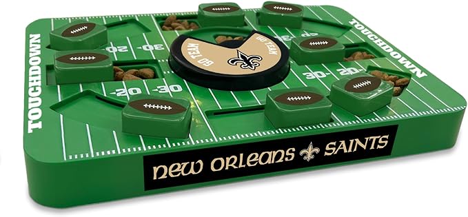 Pets First NFL NEW Orleans Saints Large Puzzle Toy, Dog Puzzle Treat Toy, New Large Size, Interactive Dog Treat Toy, Dog Slow Feeding Toy