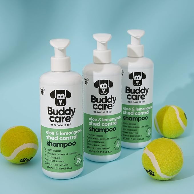 Buddycare Shed Control Dog Shampoo Aloe & Lemongrass Scented | with Aloe Vera and Pro Vitamin B5 (50.72oz)