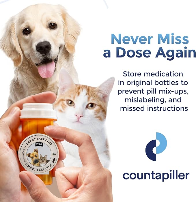 Track, Remind, & Organize Pills. Medication Compliance. Optimize Your Dosage & Stay On Top of Prescriptions AM/PM - Daily & Hourly (Pets) Pill Medication Organizer Tracker