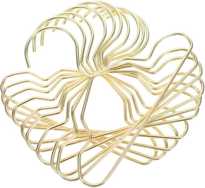 Kisangel 10Pcs Elegant Gold Metal PET Hangers for Dogs and Cats Reusable Mini Dog Clothes Rack Non-Slip Design Portable Clothing Organizer for PET Closet