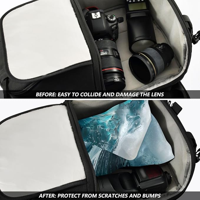 JIPONI Ocean Wave Makeup Bag, Self-Adhesive Magic Wrap Cloth, Portable Cosmetic Organizer, Camera Lens Protector, Travel Storage for Beauty Essentials, 17.7"x17.7"