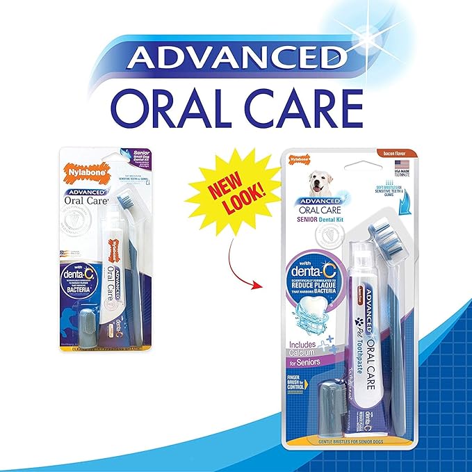 Nylabone Advanced Oral Care Senior Dog Dental Kit Small Dog